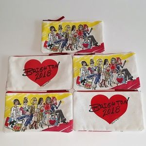 *Brighton 2018 Fashionistas Zip-Top Canvas Pouch 5-qty.